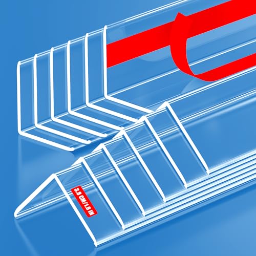 12PCS Clear Self-Adhesive Wall Corner Protectors，Corner Guards & Edge Protector for Wall Door Frame Cabinet Baseboard & Door, Table, Stair (35.4" X 1.18")
