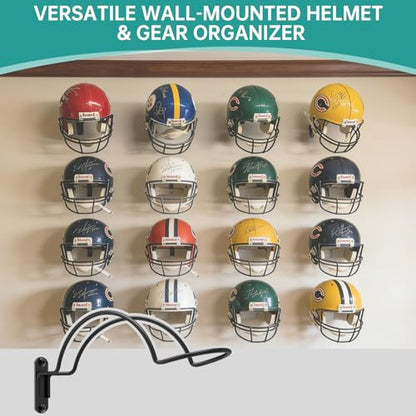 4 Pcs Wall Mounted Helmet Rack Storage Display Rack Hanger | Motorcycle Helmet Holder, For Equestrian/Baseball/Iron Man/Scout Trooper/Hockey Helmet, No Helmet - size: 4 PCS