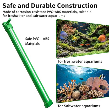 Aquarium Air Bubble Bar, 6.3 Inch Double Row Fine Micro Air Bubble Curtain Wall, Self-Sinking Design High Dissolved Oxygen Diffuser Fish Tank Bubbler for Freshwater Saltwater Hydroponics - size: 6.3 Inch