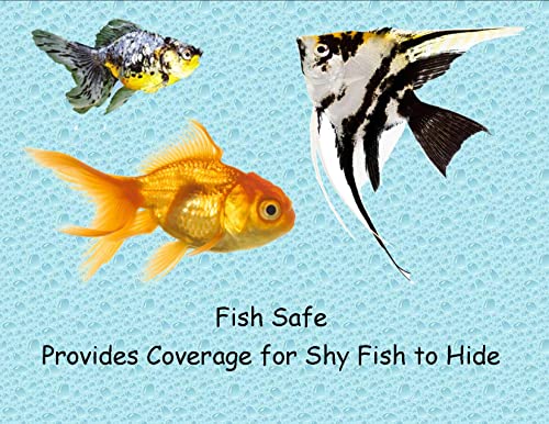 Jumbo Aquarium, Pond Artificial Green and Burgundy Plant 60-65cm (25 Inch) Tall, Fish Tank Foliage Ornament | Plastic Aquascaping Decoration, XL Background Foliage, Provides Coverage for Koi