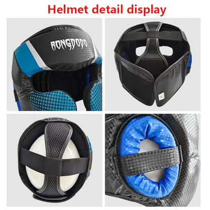 Karate Boxing Martial Arts Kickboxing Training Taekwondo Sparring Body Chest Protector Set - color: Only Chest Blue, size: Medium