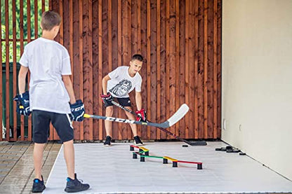Hockey Revolution Lightweight Stickhandling Training Aid, Equipment for Puck Control, Reaction Time and Coordination - style: MY ENEMY LIT