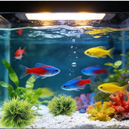 4 Pcs Fish Tank Plants Charming Plastic Aquarium Plants with Weighted Base for Fish Tank Decor Accessories, Green