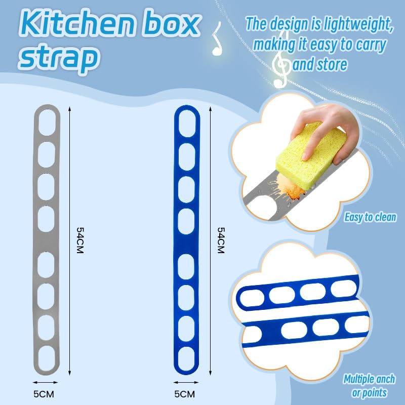 Grey Silicone Lid Straps - 3 Pcs Adjustable Bands for Pots & Pans | Adjustable silicone straps keep lids firmly attached to pots, preventing sliding or loss during storage - color: grey