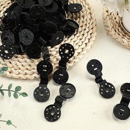 Barydat 400 Pcs Black Shade Cloth Plastic Clips Round Sunshade Net Fixing Clip Fabric Clips for Garden Anti Bird Netting Greenhouse Outdoor Agricultural Netting Fabric Accessories
