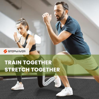 Stepwaver Large Exercise Mat, 6'x4'/7'x5'/8'x5'/9'x5'/10'x5'/12'x5'x8mm - size: 8x5FT