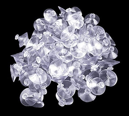 100pcs Mini Clear Plastic Suction Cups Without Hooks (20mm) - size: 20 mm