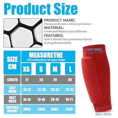 BIRDDIE Soccer Shin Guards Shin Pads for Kids Youth Adult - color: Red, size: Medium