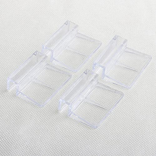 esowemsn 10pcs 12mm Clear Acrylic Aquarium Glass Cover Clip Aquarium Lid Clips Clamp Fish Tank Cover Holder Acrylic Support Holder Best for Aquarium Fish Tank