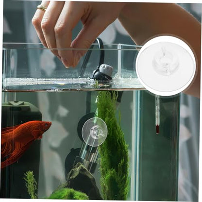 20 Pcs Aquarium Suction Cups with Adjustable Ties Transparent Clip Holders for Fish Tank Plant Binding Robust Grip for Moss and Shrimp Nest Decoration for Aquatic Setup