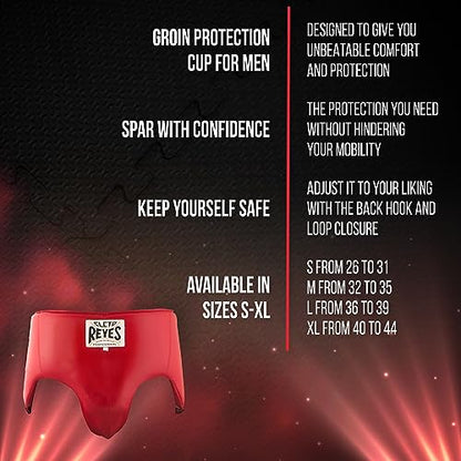 CLETO REYES Kidney and Foul Groin Protector, Boxing Training Equipment, Protective Gear for Men - size: Medium, style: Classic Red