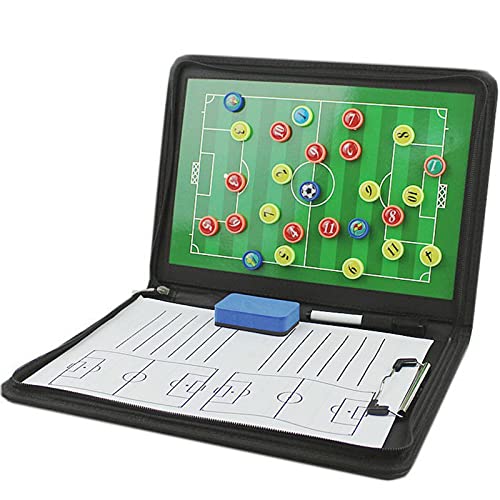 Pure Vie Portable Magnetic Soccer Coaching Board Football Tactics Clipboard | Soccer Strategy Clipboard for Coaches Training and Matches, Dry Erase Whiteboard Football Coach Must Haves with Magnets, Pen - color: 52 Cm X 34 Cm