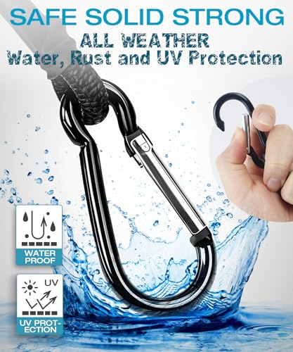 4 Pack 18 in Bungee Cords with Carabiner Hooks, 78 lb Max Load - size: 18"Bungee Cords with Hooks