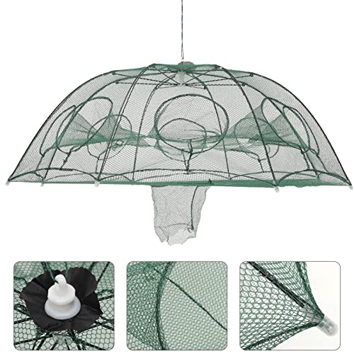 Fishing Net Portable and Foldable Umbrella Fishing Bait Net - Easy to Use Fishing Tool for Crayfish,Shrimp,Crab, Catfish