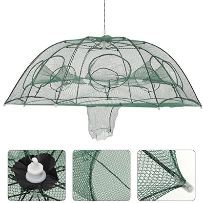 Fishing Net Portable and Foldable Umbrella Fishing Bait Net - Easy to Use Fishing Tool for Crayfish,Shrimp,Crab, Catfish