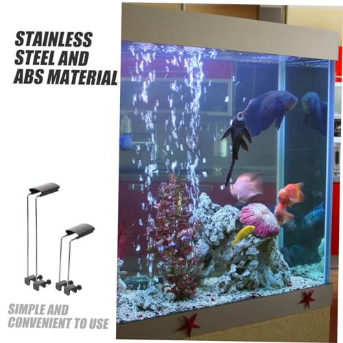 2pcs Adjustable Fish Tank Light Riser Stable Aquarium Lamp Bracket for Easy Installation Height Options for Aquatic Plants and Lighting