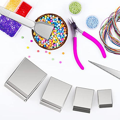 Honoson 5 Pcs Bead Scoop Set Craft Jewelry Bead Diamond Scoop Set Diamond Tweezer with Scoops and Mini Shovel Handy for Pearls Gemstones Rhinestones Pick up Sorting Tools Supplies