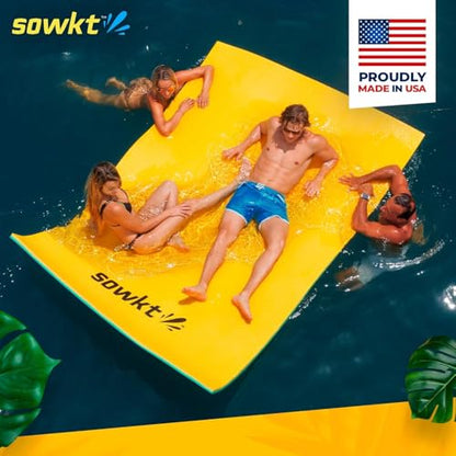 Premium Made in USA Lily Pad Floating Mat, 9x6 12x6 18x6 ft – Foam Floating Water Mat for Lake | Lilypad Float Swim Mat for Boat & Pool