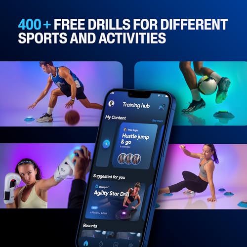 BlazePod Reaction Training Kit Smart Pods for Speed, Agility & Cognitive Drills - Pro-Level Training for Athletes, Trainers, Therapists & Coaches - App Access Included (4 Pods) - color: 6 Pods | Trainer Kit