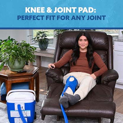 Polar Active Ice 3.0 Cold Therapy Ice Machine System with Programmable Timer, Knee and Joint Compression Pad, Lightweight 16 Quart Cooler, Quiet Pump, Strong Cryotherapy Pain Relief Treatment - style: Knee/Joint Pad