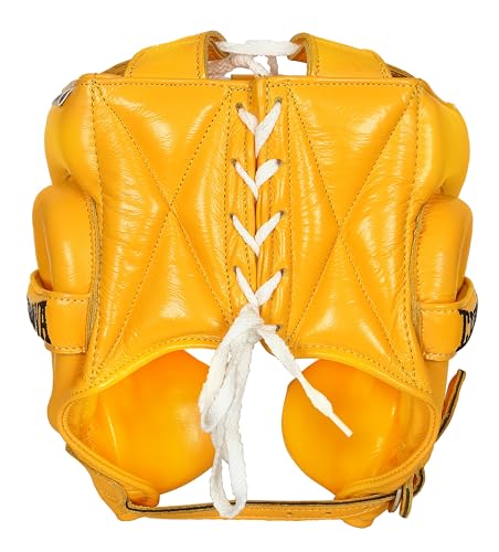 Casanova Boxing® Headgear Cheek Guard Protection for Men Woman - Boxing, Martial Arts, MMA, Kickboxing, Muay Thai, Contact Sport, Sparring, Training - Yellow - size: Youth