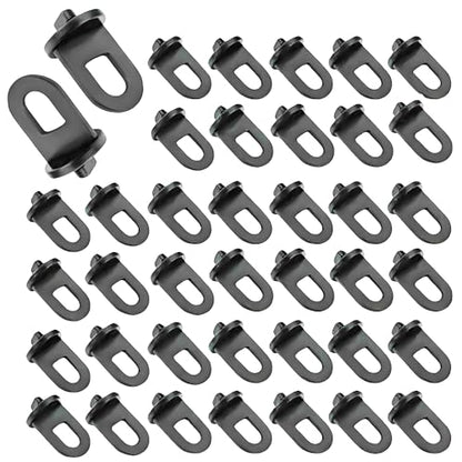 Greenhouse Twist Clips Black Plastic Greenhouse Hooks Plant Hangers Greenhouses Shading Fixing Clips Track Hooks for Greenhouses Bubble Wrap Hole Diameter 0.32 inch 40 Pieces