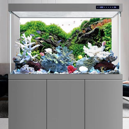 AWERT 36x24 inches Stone Aquarium Background Aquatic Plant River Bed & Lake Fish Tank Background Seaweed Aquarium Background Vinyl Background