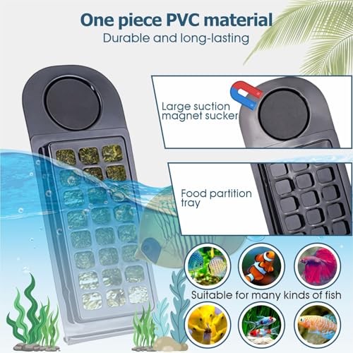 Magnetic Aquarium Seaweed Clip & Feeder - Floating Nori Holder for Tangs, Marine & Freshwater Fish (1 Pc)