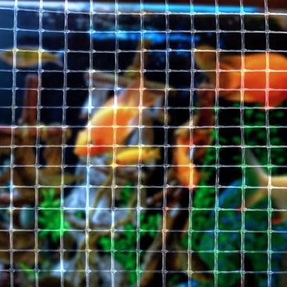 Aquarium Screen Net Cover Anti-Jumping Mesh Guard 20.87x27.56 Inch with 5 Clips