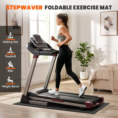 Stepwaver Treadmill Mat for Hardwood Floor Carpet, 79" × 39.4"