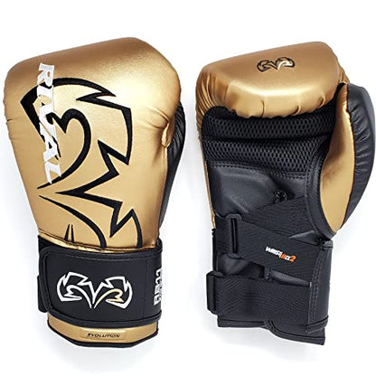RIVAL Boxing RB11 Evolution Heavy Bag Gloves, with a High-Density, Power-Transmitting Foam and Microfiber Outer - color: Gold, size: X-Large