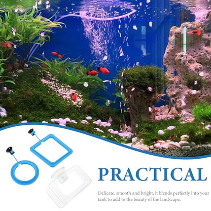 Alasum 3pcs Aquarium Fish Feeder Rings with Suction Cups Feeding Circles Fish Tank Feeding Tool in Aquariums