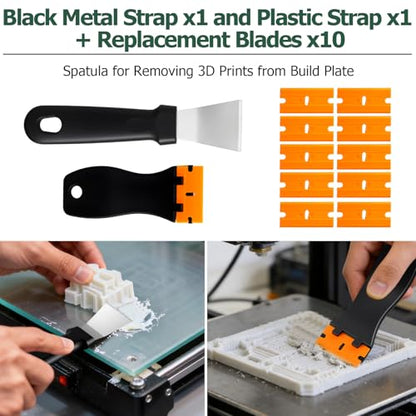 3D Printer Tools Kit Complete 3D Printer Accessories with Scrapers, Files, Tweezers, Brushes & More for Model Finishing Removing and Cleaning – Ideal for Beginners & 3D Printing Enthusiasts