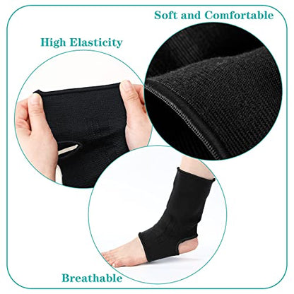 Geyoga 2 Pairs Muay Thai Ankle Support Compression, L - color: Black, size: L