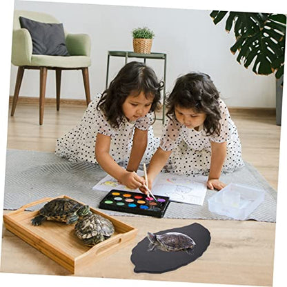 KOMBIUDA Turtle Basking Platform Rock Decorative Stone Mat for Turtles Frogs Lizards and Reptiles Natural Look for Aquariums and Terrariums