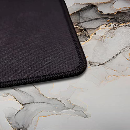 Large Expanded Marble Patterned Mouse Pad, Non Slip Rubber Keyboard Pad | The Surface Of The Mouse Pad Is Designed With Fiber Woven Material, And The Base Is Made Of Natural Anti Slip Rubber. - color: Marble