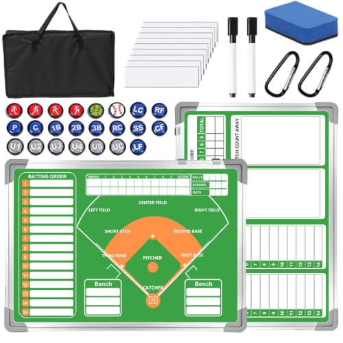 Magnetic Baseball Lineup Board, Softball Lineup Board, Baseball Accessories - color: Baseball-green