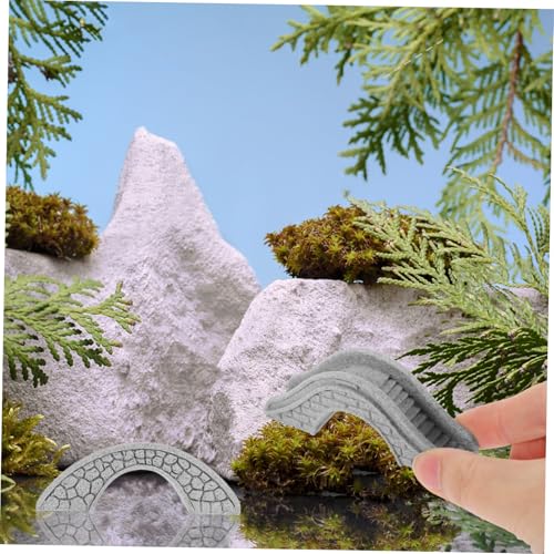 Happyyami 2pcs Artificial Bridge Fish Tank Ornament Garden Decor Aquarium Supplies for Garden Bridge Ornaments