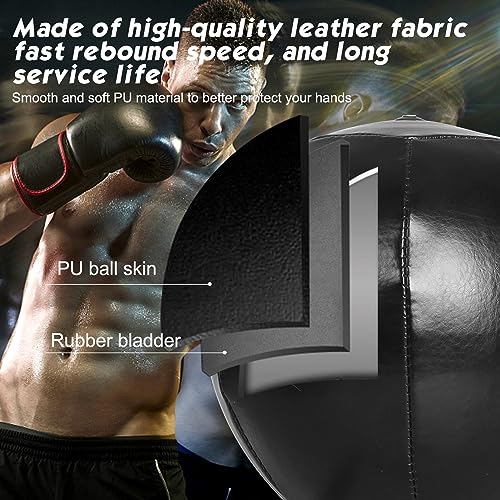 INNOLIFE Boxing Speed Bag Replacement Ball Featuring a Universal 8mm Screw, Black