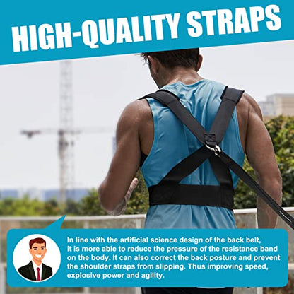 Sled Harness Workout Resistance and Assistance Trainer Physical Training Resistance Rope Kit Improving Speed, Stamina and Strength - color: 13.1FT