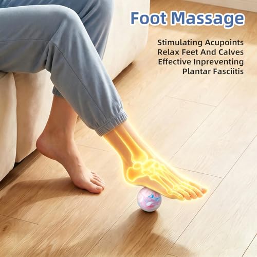 Firm Rubber Massage Lacrosse Ball 2.5 Inch for Muscle Relief | Muscle Relaxation, Myofascial Release, Foot & Full Body Massage, Portable Fitness Recovery Tool - color: Red and Blue Mix
