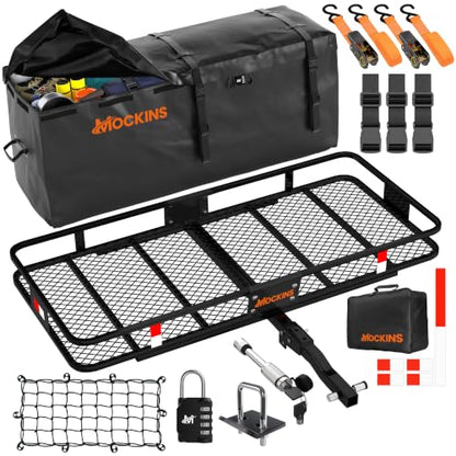 Mockins 6" Raised Folding Luggage Rack for SUV Car Truck ATV w/ 500 lb. Cap - size: Large: 60" L X 20" W