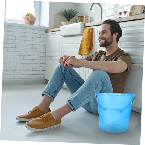 Beaupretty Plastic Water Bucket Handle Portable Multipurpose Storage Container for Home Thickened Plastic for Water Paint Laundry