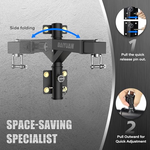 BaiYuan Heavy Bag Hanger - Adjustable Wall Mount Punching Bag Hanger - size: W:17"-27"