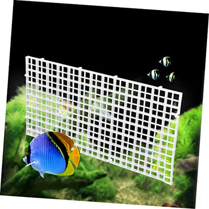 FOMIYES White Aquarium Panel 6 Pcs Lattice Plate for Fish Tank Divider Tray Fish Survival Easy to Use
