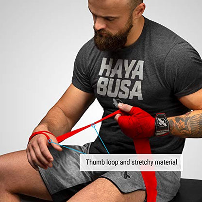 Hayabusa 4.0 Perfect Stretch Boxing Hand Wraps | Boxing Hand Wraps, Boxing Wraps, Muay Thai Hand Wraps, Wrist Wraps Boxing, Hand Wraps for Boxing Gloves, 180 Inch Hand Wraps - color: Red Maze, size: 180"