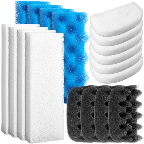 24 Pcs Filter Media Kit Compatible with Fluval 306/307, Including Foam Pad, Water Polishing Pad, Biological Sponges Max for Aquarium Canister Filter Media Replacement - style: 306/307