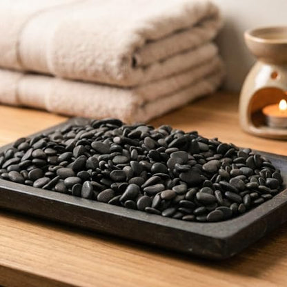 River Rocks Decorative Ornamental Vase Filler 0.5" - 0.75" Black Aquarium Gravel 1 lb - Landscaping Pebbles for Indoor Plants, Succulents, Terrarium & Home Decor, DIY & Crafting – Royal Imports