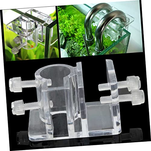Tube Holder Fish Tank Water Pipe Clamp Acrylic Aquarium Water Clip 4pcs Set Sturdy Easy to Install for Fish Tank Hose Holder