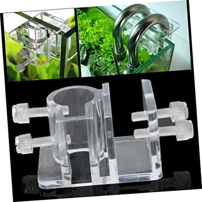 Tube Holder Fish Tank Water Pipe Clamp Acrylic Aquarium Water Clip 4pcs Set Sturdy Easy to Install for Fish Tank Hose Holder